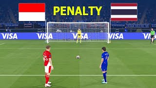 INDONESIA vs THAILAND - PENALTIES - FINAL  | FIFA World Cup 2026 USA | All Goals | PES Gameplay