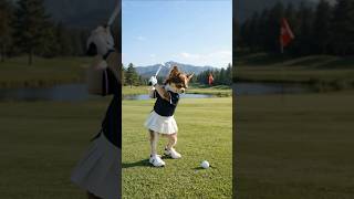 🏌️🐶 She stepped onto the course… and made the shot of her life! ⛳️