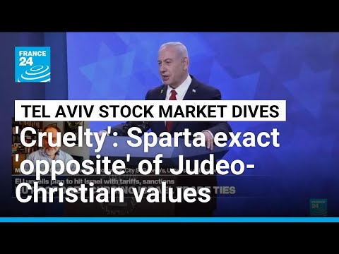 YouTube video thumbnail: Netanyahu's Sparta Speech: PM's Call for Self-Reliance Sparks Widespread Panic in Business Community