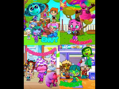 DISGUST, ENVY, BING BONG and JOY / INSIDE OUT 2 / Avatar World 🤪🥰. #avatarworld #insideout2