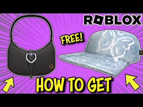 [FREE ITEMS] How To Get DENIM BUTTERFLY GEM TRUCKET HAT & BLACK HEART BUCKLE PURSE - Roblox