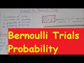 Bernoulli Trials and Probability Concepts