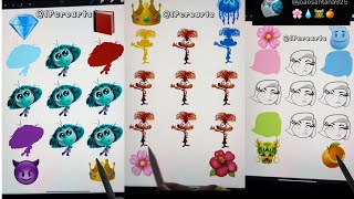 Emoji Color Mixing Palette Inside out 2 #insideout2 #insideout #colors