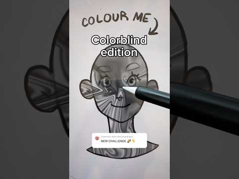 RANDOM Colors TRANSFORM My Drawing..❌??(Color Blind Edition) #artchallenge #drawing #guessthecolor
