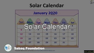 Solar Calendar