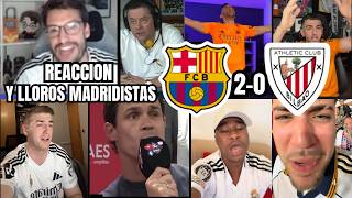 "MEJORES REACCIONES Y LLOROS MADRIDISTAS TRAS EL Barcelona FC 2-0 Athletic club | ¡IMPERDIBLE!"