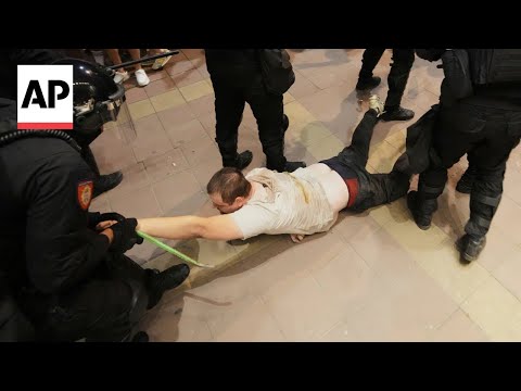 YouTube video thumbnail: Dozens Injured and Detained in Anti-Government Protests in Serbia