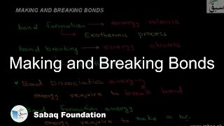 Making and Breaking Bonds