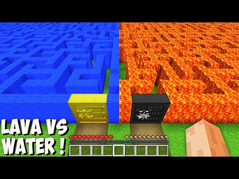 I found LAVA vs WATER MAZE in Minecraft! Which SECRET MAZE LAVA vs WATER is BETTER in Minecraft?