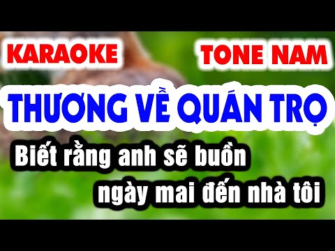 Karaoke THƯƠNG VỀ QUÁN TRỌ Tone Nam – Rumba Hi-end | Nhạc Sống Organ 9669