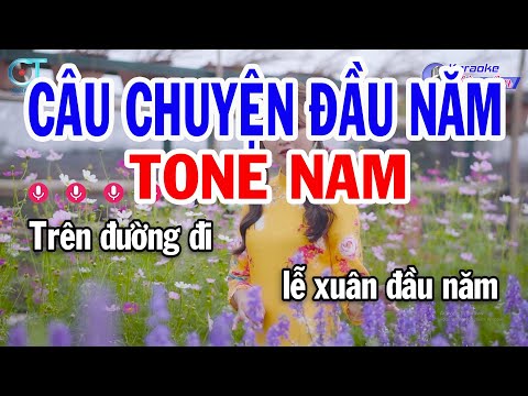 Karaoke Câu Chuyện Đầu Năm Tone Nam Am | Nhạc Xuân 2024 | Karaoke Đồng Sen