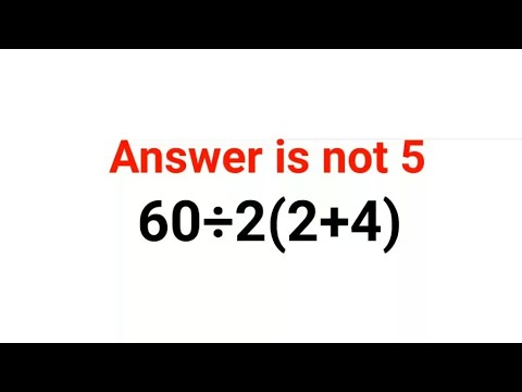 60÷2(2+4) The answer is not 5. Many got it wrong!  Ukraine Math Test #math #percentages #ukraine