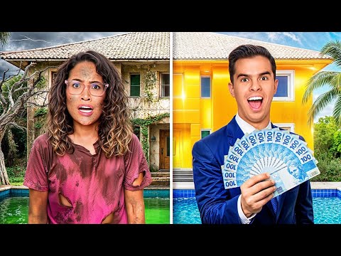 DIVIDIMOS A NOVA MANSÃO POR 24 HORAS E O ÚLTIMO A SAIR DA SUA METADE, VENCE!