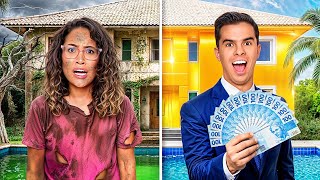 DIVIDIMOS A NOVA MANSÃO POR 24 HORAS E O ÚLTIMO A SAIR DA SUA METADE, VENCE!