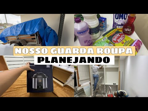 GUARDA ROUPA FICOU PRONTO | COMPREI UMA PANELA DE PRESSÃO ELÉTRICA + ORGANIZAÇÃO| COMPRAS DE MERCADO