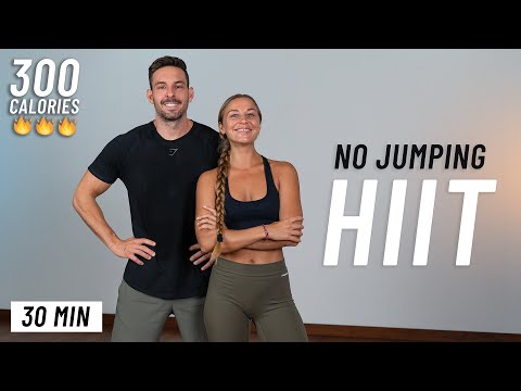 30 MIN FULL BODY HIIT WORKOUT - NO JUMPING - No Equipment, No Repeats