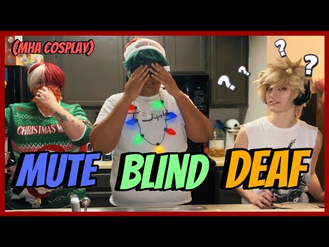 Three senses baking challenge with TodoBakuDeku (MHA Cosplay)