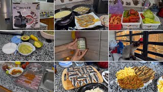 روتيني اليومي../ نقيت الدار كامل بعد غياب 15 يوم 😍 سردين حبة فوق حبة 👍🏻 شوفولي هاد الروبو ينقي لعجب😍