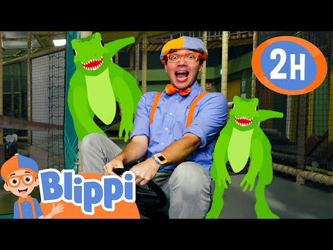 Blippi Plays With Baby Dinosaurs | Blippi Painting for Kids  | Moonbug Kids - Art for Kids 🖌️