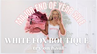 HUGE WHITE FOX BOUTIQUE TRY ON HAUL BOXING DAY SALE 2025 discount code, trendy fashion