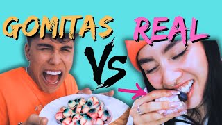 COMIDA DE GOMITA VS COMIDA REAL! COMER UN OJO... ft May Osorio