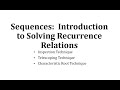 Recurrence Relations and Sequences