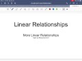 Understanding Linear Relationships and Graphs