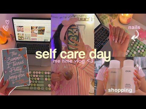 ME TIME VLOG 🧖🏻‍♀️✨ self care shopping, nails + cozy night routine