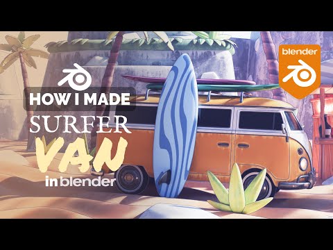 Surfer Van in Blender - 3D Modeling Process | Polygon Runway