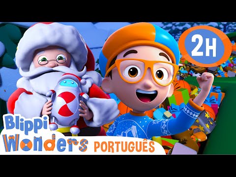 Blippi Salva o Natal! | MARATONA DE NATAL DO BLIPPI! | Desenhos Animados Infantis em Português