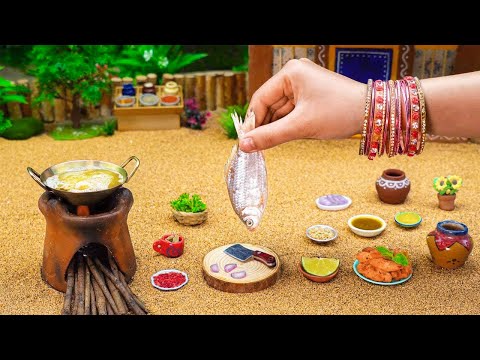 🐟Miniature Crispy Fried  Mackerel | How To Cook Fish | Easy Fried Fish Recipe | Tiny Foodkey