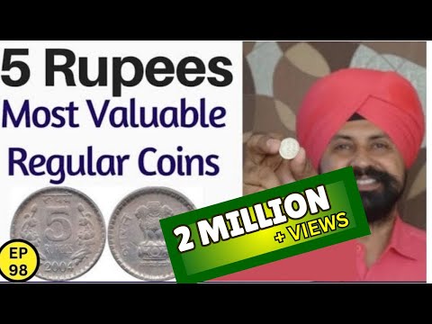 5 Rupees Most Valuable Regular Coins #tcpep98 | Rare 5rs general circulation coins | 5rs coin value