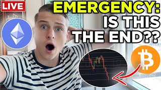 EMERGENCY BITCOIN UPDATE!!! INSANE CRASH!!! WHAT TO DO NOW?