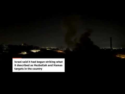 YouTube video thumbnail: Israel Strikes Alleged Hezbollah, Hamas Targets in Lebanon