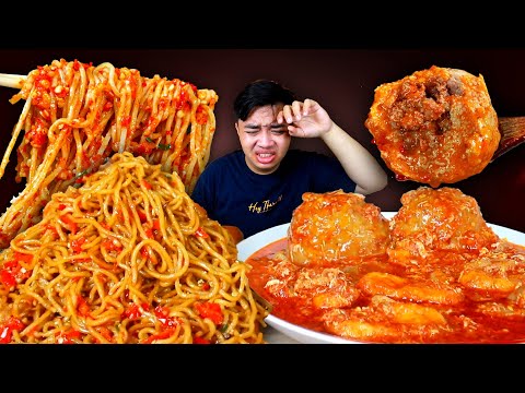 MUKBANG BASO ACI TULANG RANGU ISIAN DAGING CINCANG + MIE GACOAN LEVEL 8 TERPEDAS