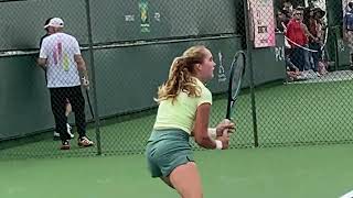 Mirra Andreeva vs Donna Vekic: Stunning Female Tennis Players in Practice #WTA #IndianWells 111