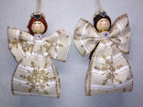 DIY~Make Beautiful & Simple Ribbon Angel Ornaments!