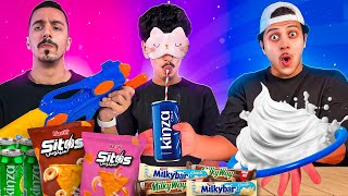 تحدي تذوق الاكل 🧃🍫🤔 (مع ابو خالد🔥)