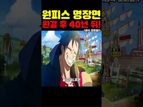 원피스 최신화인데? 안드로메다 최초 공개!  공식 오피셜 원피스 완결 후 40년 뒤! #원피스 #원피스명장면