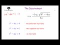Quadratic Equations and Discriminants