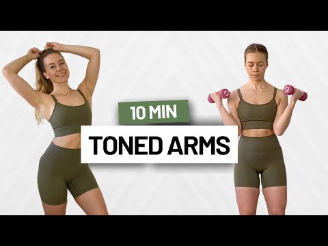 10 MIN TONED ARMS WORKOUT (At Home No Equipment) 