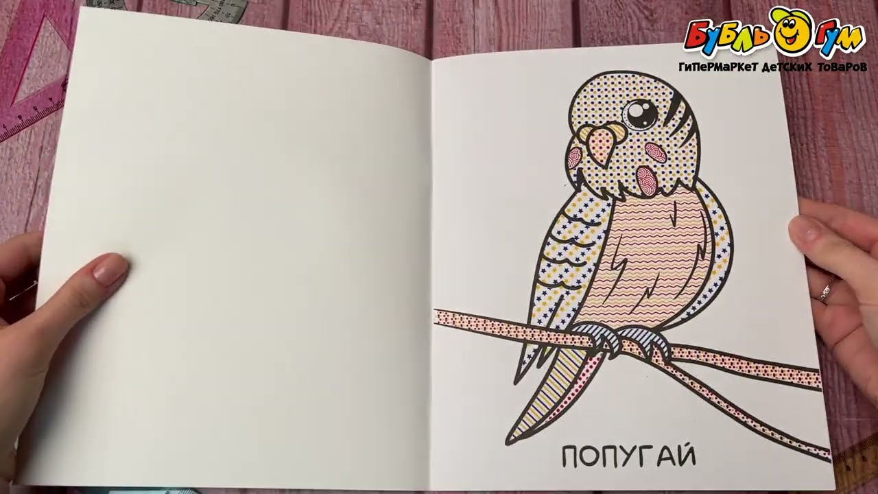 Раскраска водная животные 198х248мм - видео