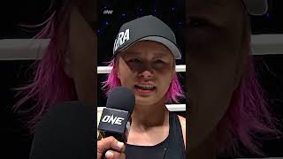 ONE5️⃣連勝を果たしてONEアトム級MMA世界王座挑戦権を獲得した三浦彩佳🇯🇵が感涙のインタビュー🎤