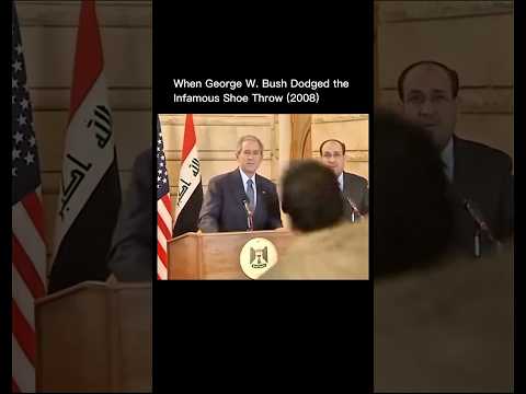 When George W. Bush Dodged the Infamous Shoe Throw (2003)