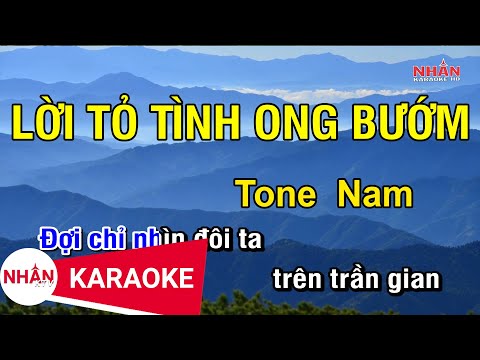 Karaoke Lời Tỏ Tình Ong Bướm Tone Nam | Nhan KTV ✔