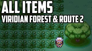 EVERY Item Location in Viridian Forest - Pokémon FireRed & LeafGreen