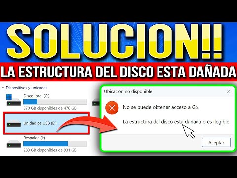 (SOLUCION) La Estructura del Disco esta Dañada o es ilegible | Reparar Disco Duro Externo USB Dañado