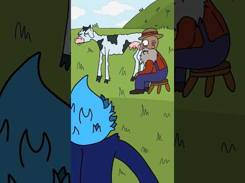 Jineto Tuto ordeña toda la leche 🥛🐄 #humor #animation