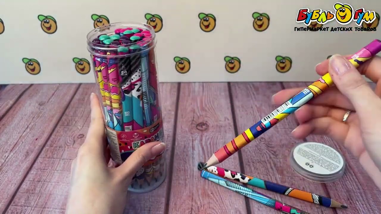 Карандаш чернографитный Абстракция  в ассортименте - видео Карандаш чернографитный Абстракция  в ассортименте - видео