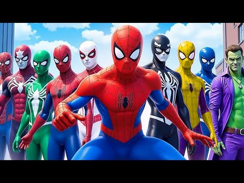 Top New Pro 9 SPIDER-MAN in 1 House ?? || Hey All Color SuperHeroes , Go To Trainning Nerf Gun !!